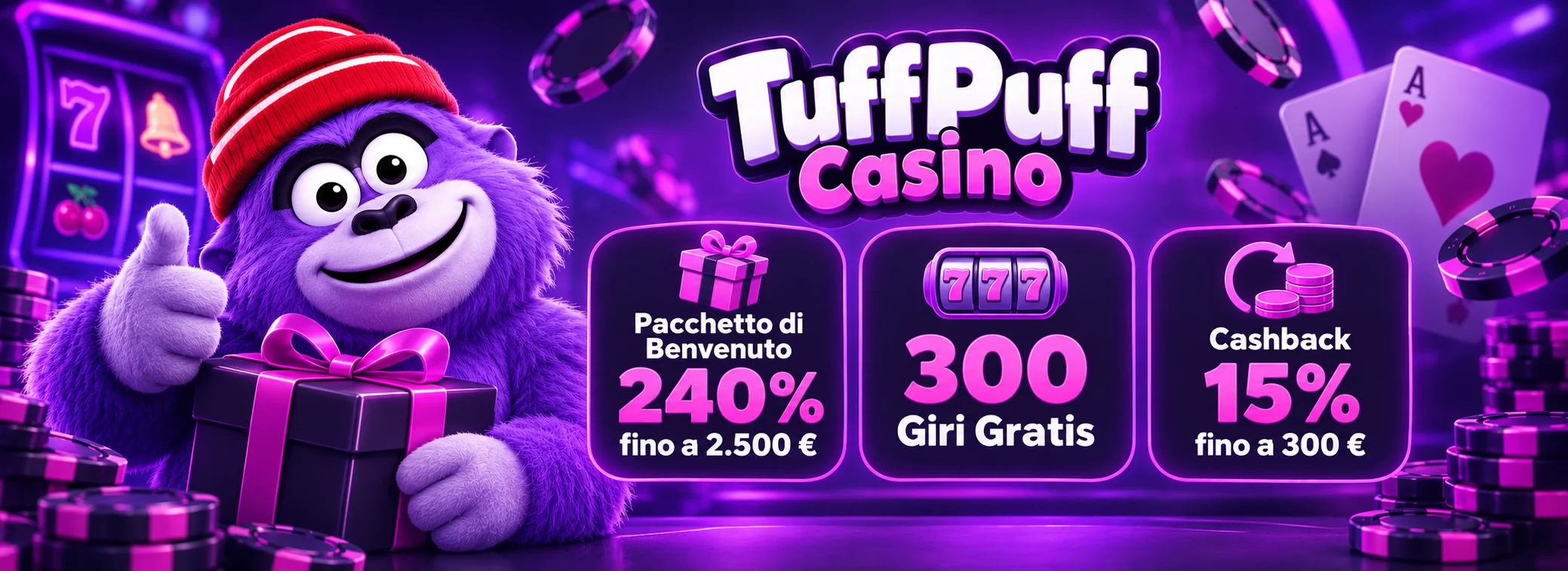 2.500 € + 300 giri gratis